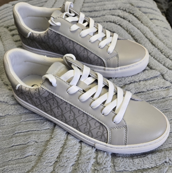 Calvin Klein Women's Gray Sneakers - Picture 2 of 9